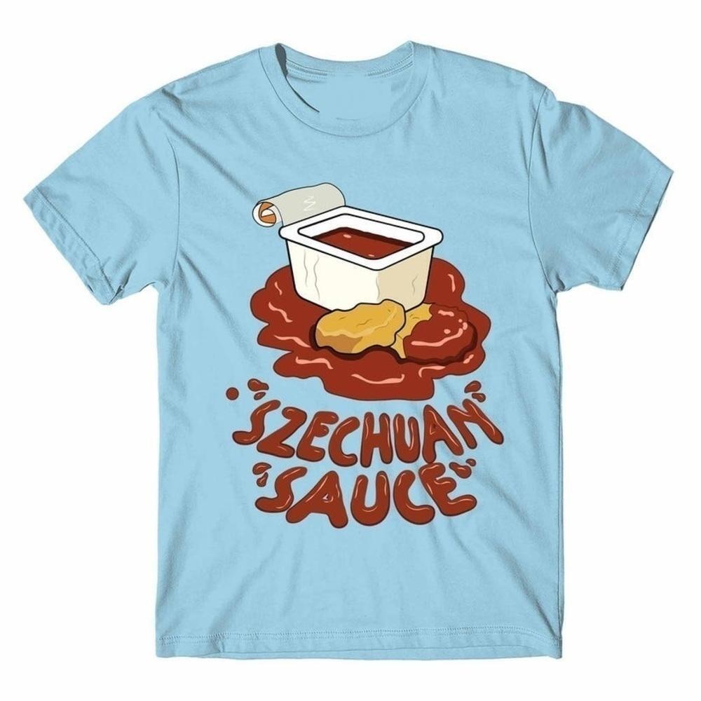Rick And Morty echuan Sauce Funny Cartoon Parody Retro Fan TShirt